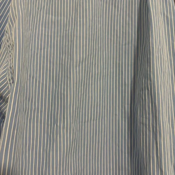Tommy Hilfiger Blue Striped Dress Shirt‎ Men's Size Large - Picture 10 of 16